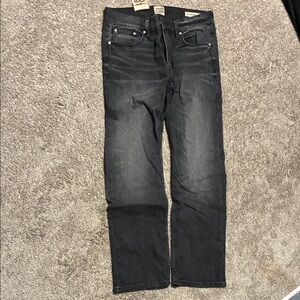 Rock Revival Men's Washed Black Straight Jeans